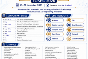 โปสเตอร์ประชาสัมพันธ์การประชุมวิชาการ ICSEC 2026